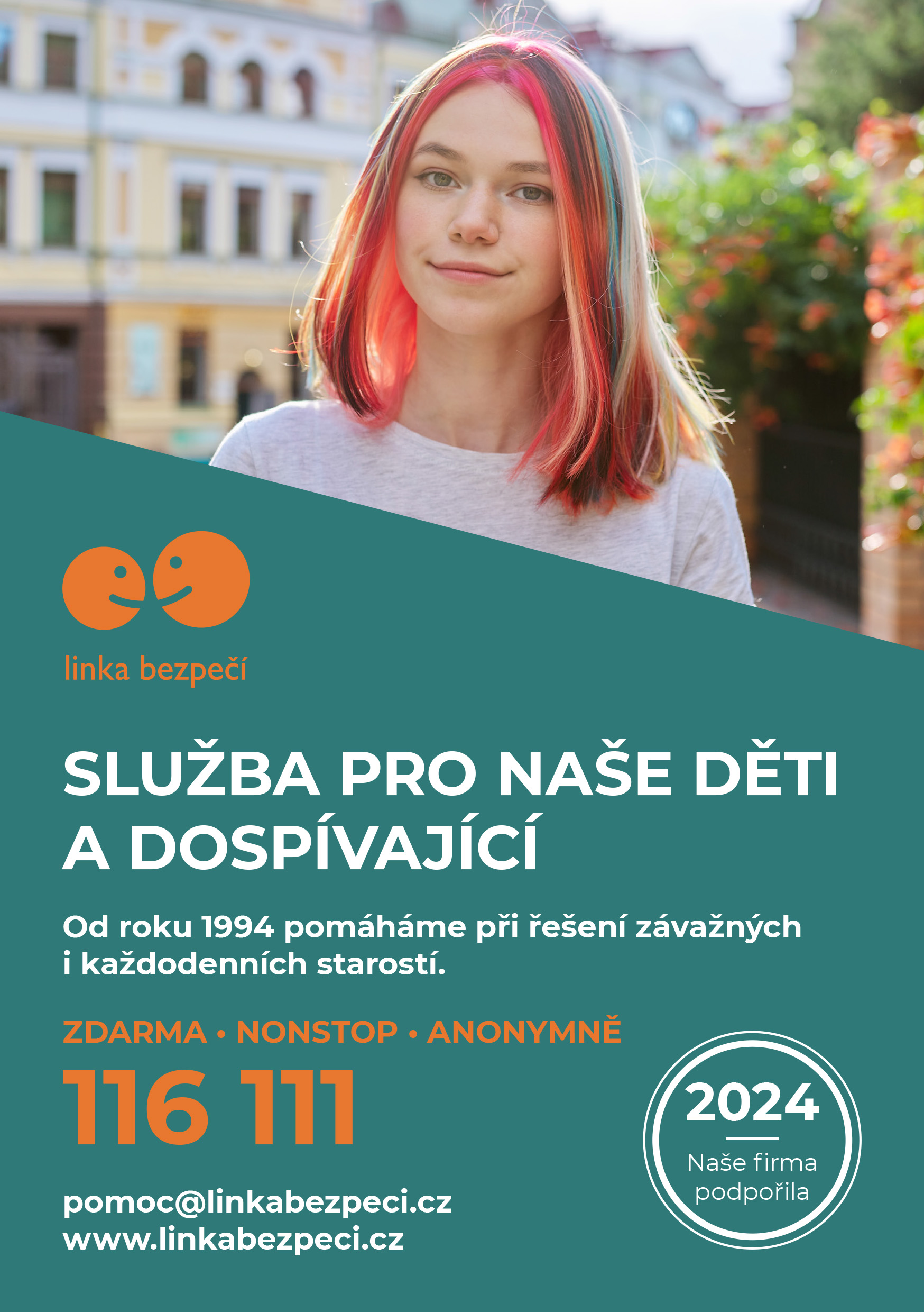 Podporujeme Linku bezpečí 2024